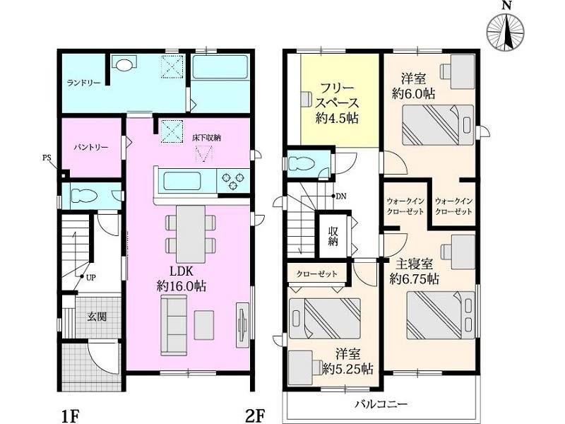 香美市土佐山田町百石町 一戸建 の間取り画像