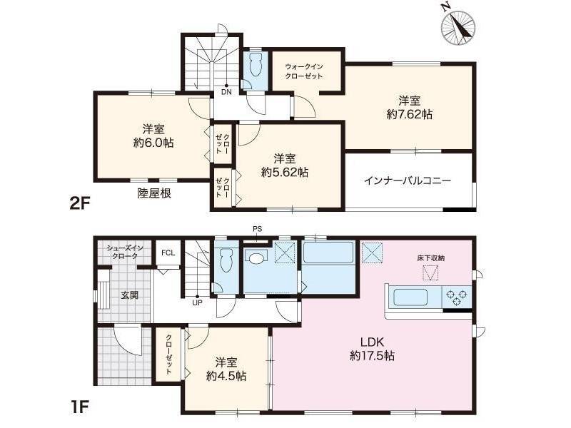 高知市百石町 一戸建 の間取り画像