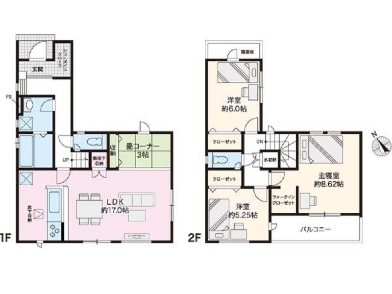 高知市百石町 一戸建 の間取り画像