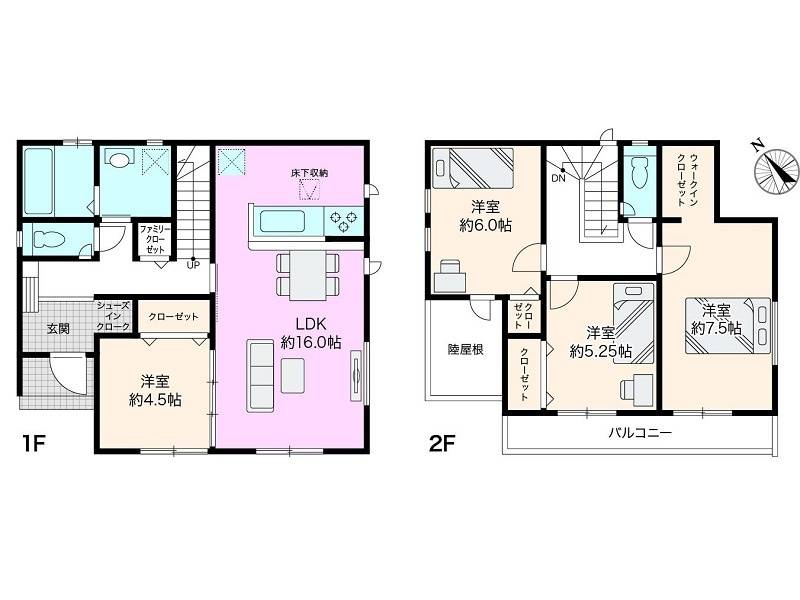 香南市野市町父養寺 一戸建 の間取り画像