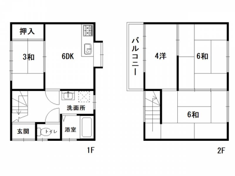 高知市玉水町 一戸建 の間取り画像