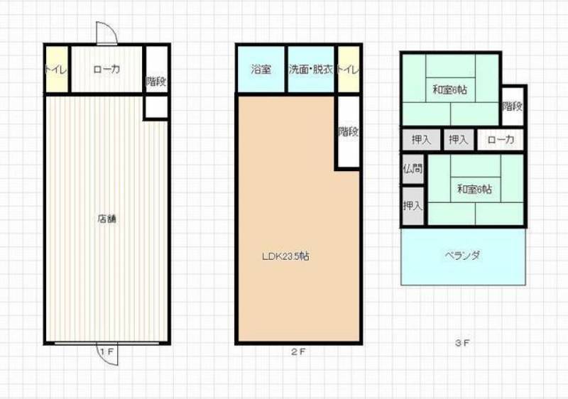 高知市瀬戸西町 一戸建 の間取り画像