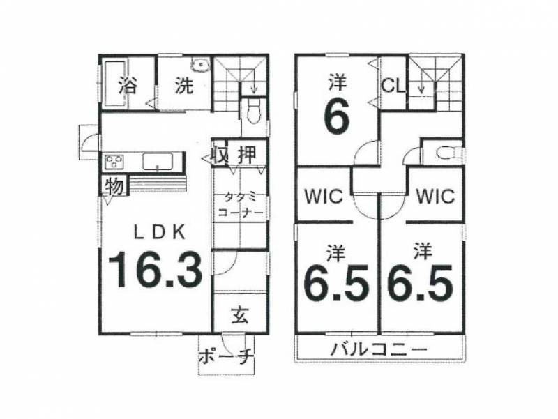 高知市薊野北町 一戸建 の間取り画像