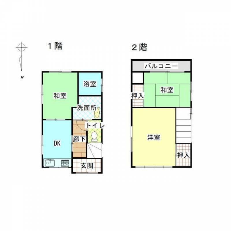 高知市十津 一戸建 の間取り画像