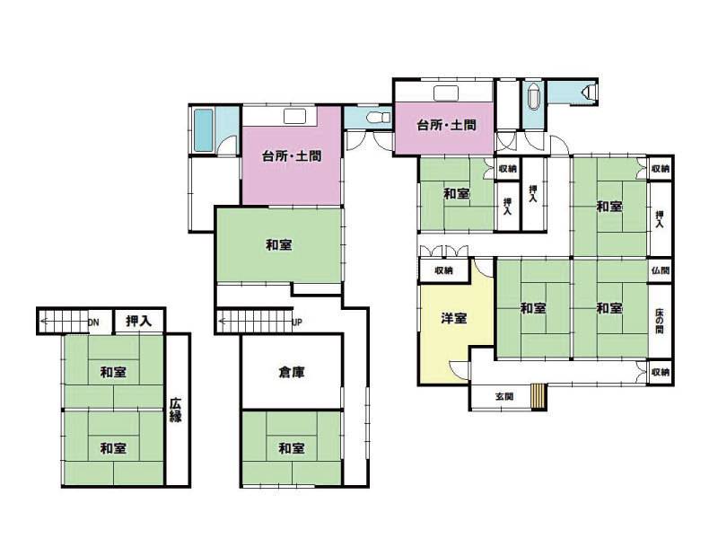 土佐市新居 一戸建 の間取り画像