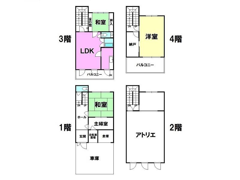 高知市梅ノ辻 一戸建 の間取り画像