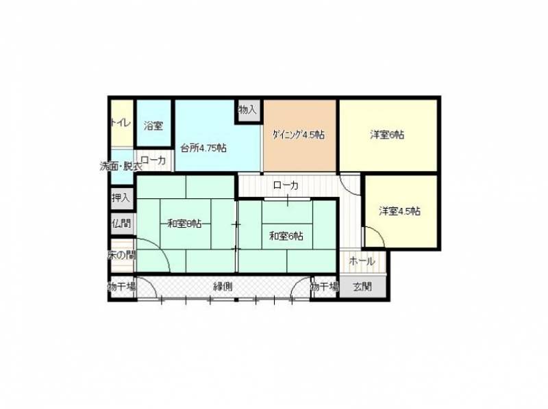 高知市長浜 一戸建 の間取り画像