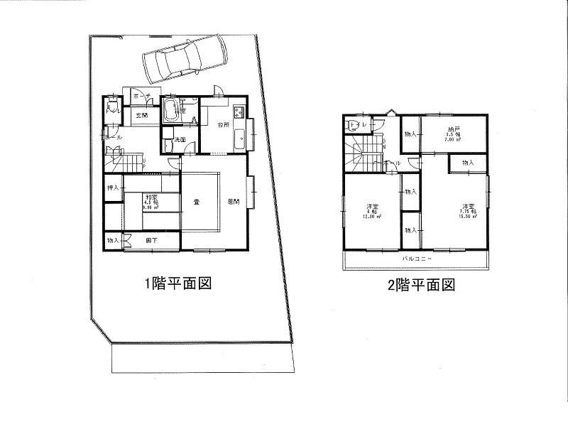 高知市十津 一戸建 の間取り画像