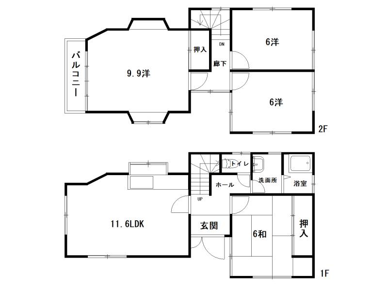 高知市福井町 一戸建 の間取り画像