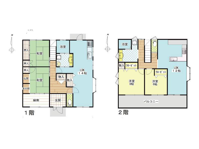 高知市神田 一戸建 の間取り画像