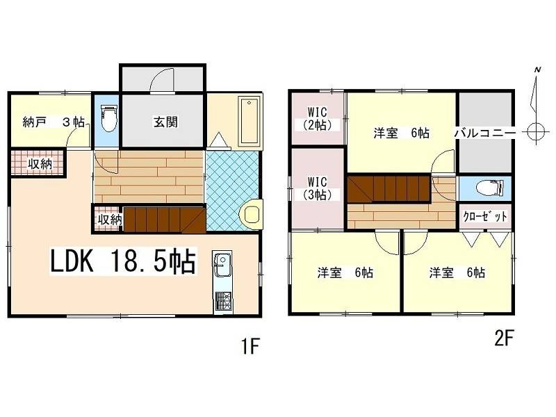 高知市朝倉本町 一戸建 の間取り画像