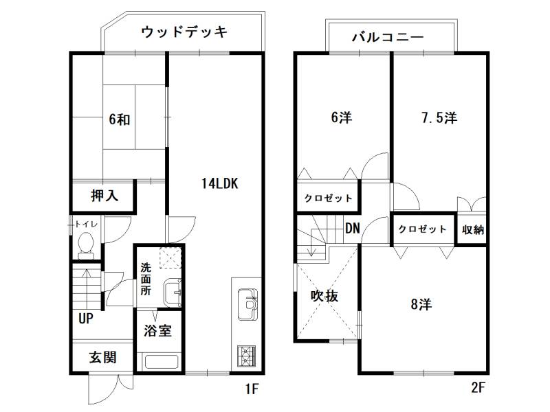 高知市瀬戸東町 一戸建 の間取り画像