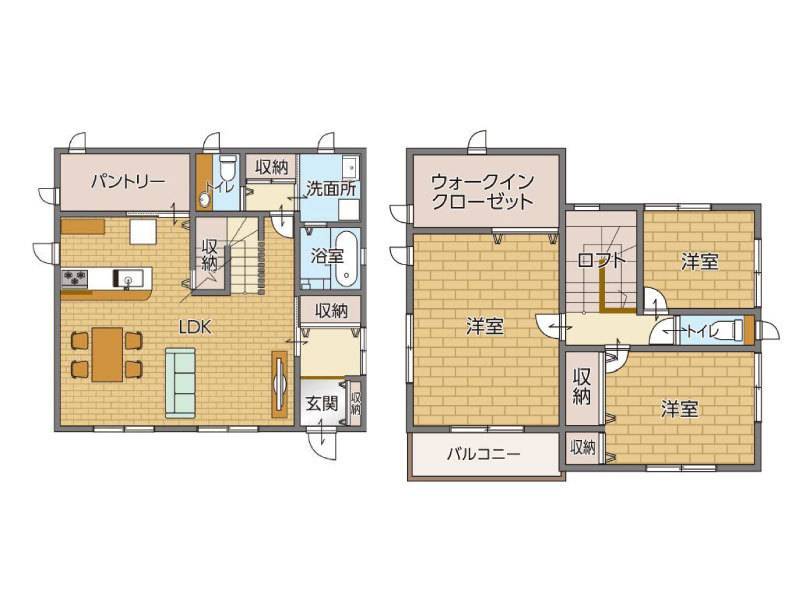 高知市比島町 一戸建 の間取り画像