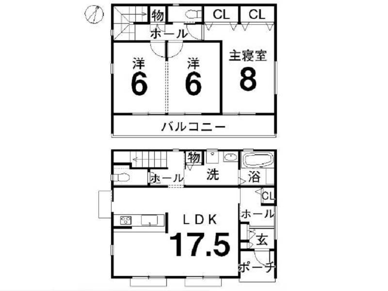 高知市塩田町 一戸建 の間取り画像