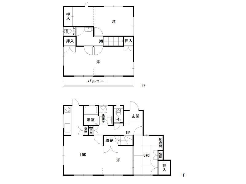 高知市横浜新町 一戸建 の間取り画像