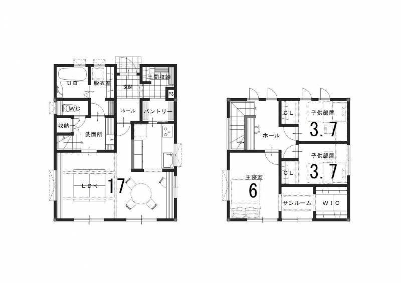 高知市福井町 一戸建 の間取り画像