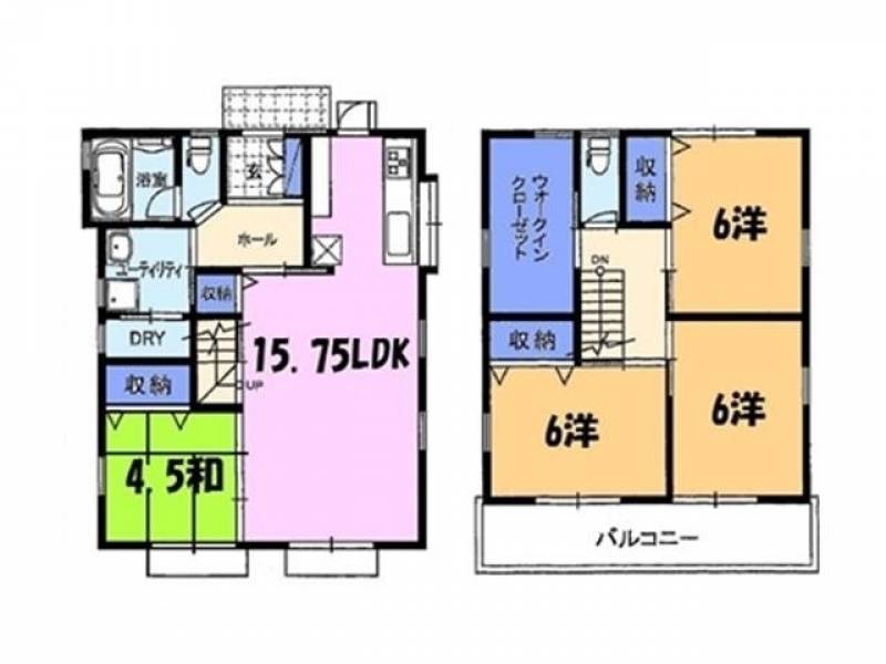 高知市横内 一戸建 の間取り画像