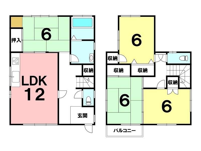 高知市神田 一戸建 の間取り画像