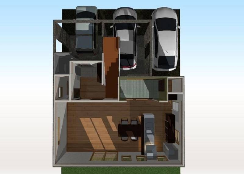 高知市鴨部 一戸建 の間取り画像