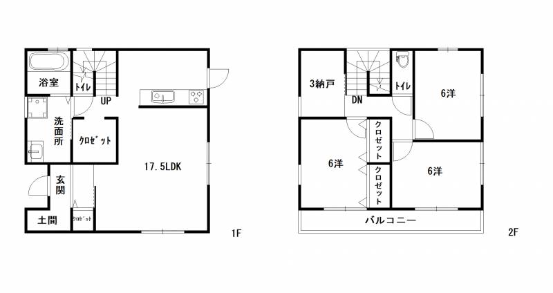 高知市一宮徳谷 一戸建 の間取り画像