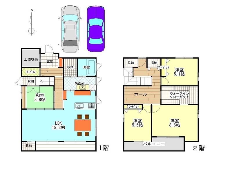 高知市中万々 一戸建 の間取り画像