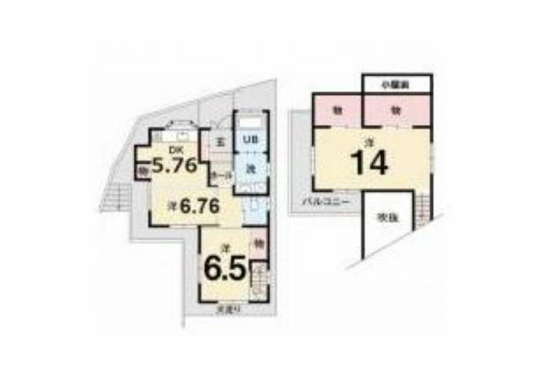 高知市福井町 一戸建 の間取り画像