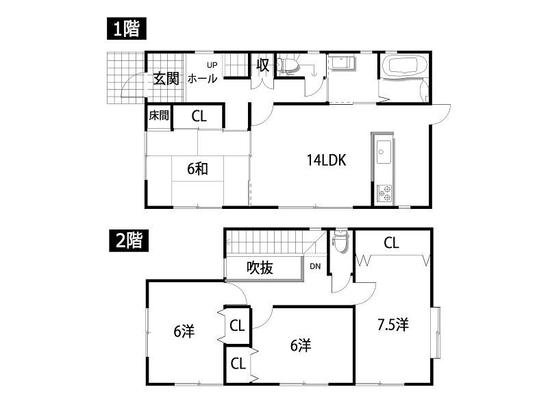 香南市野市町兎田 一戸建 の間取り画像