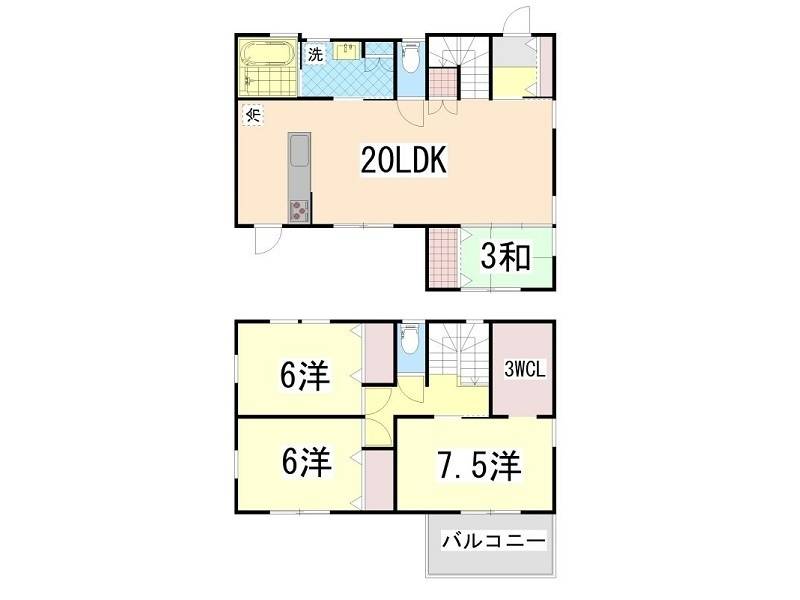 土佐市高岡町丁 一戸建 の間取り画像