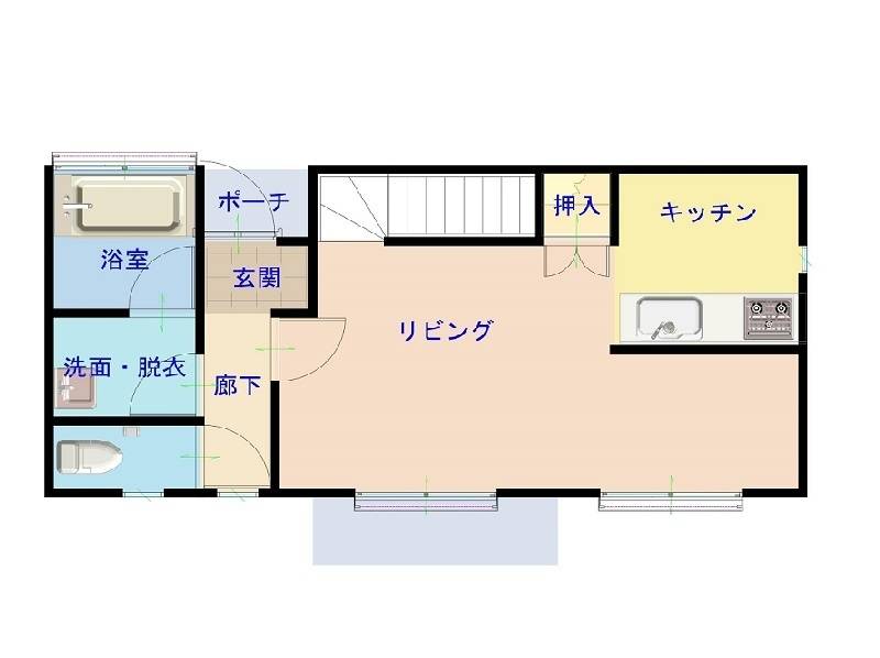 高知市朝倉戊 一戸建 の間取り画像