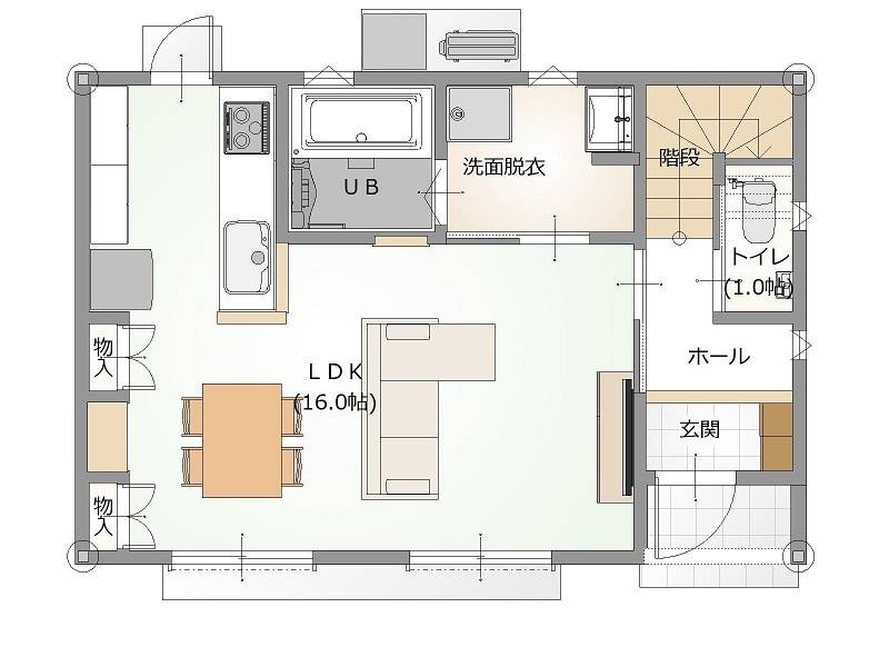 高知市竹島町 一戸建 の間取り画像