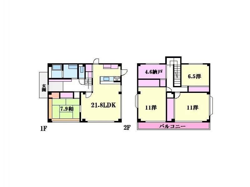 高知市潮見台 一戸建 の間取り画像