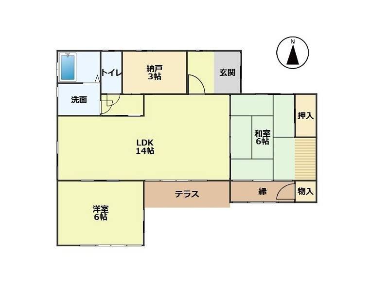 南国市立田 一戸建 の間取り画像