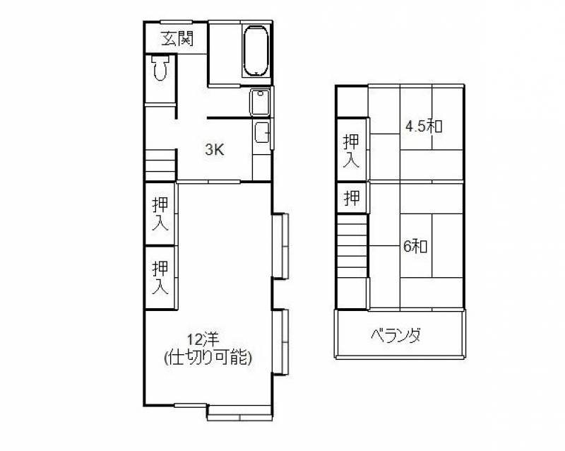 高知市一宮中町 一戸建 の間取り画像