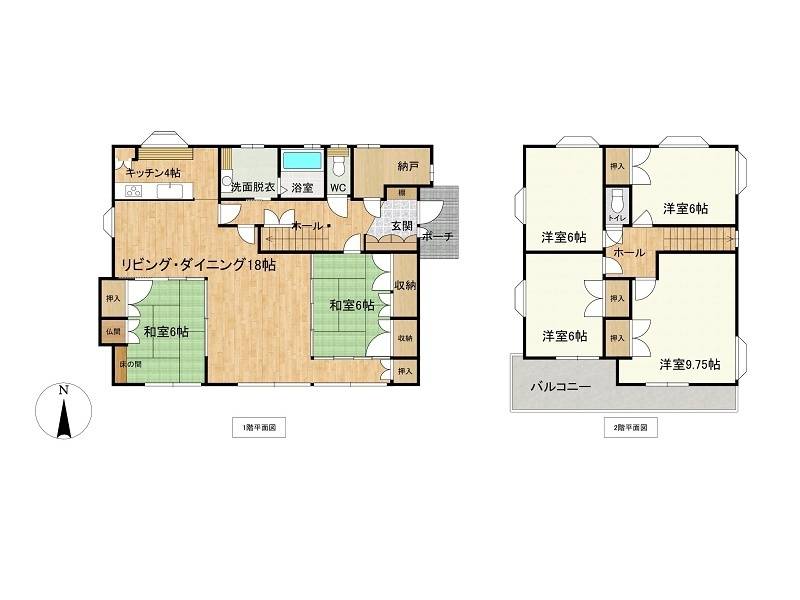 高知市河ノ瀬町 一戸建 の間取り画像