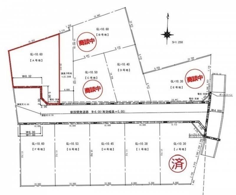 香美市土佐山田町古町  の区画図