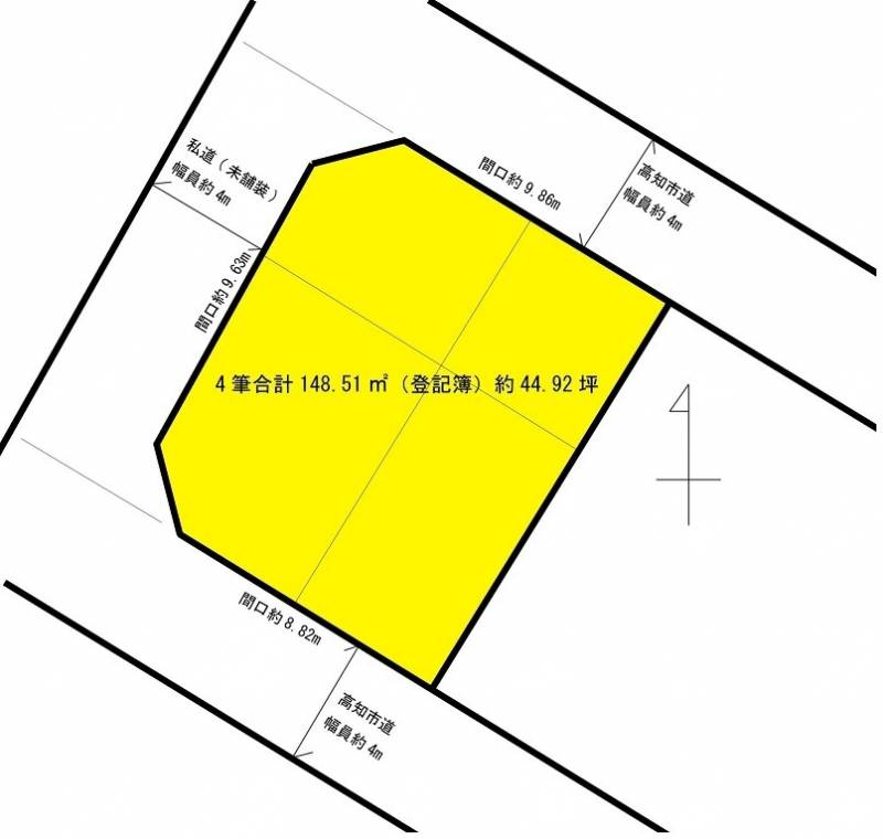 高知市竹島町  の区画図