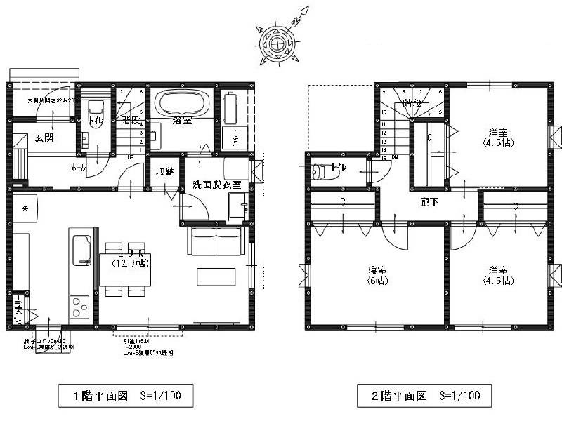 高知市朝倉西町  の区画図