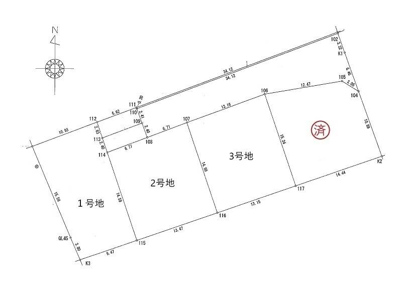 土佐市高岡町乙  の区画図