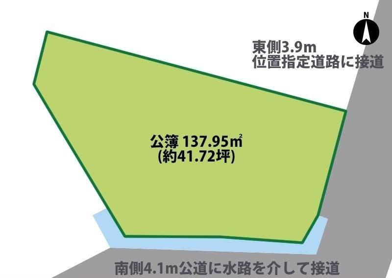 高知市神田  の区画図