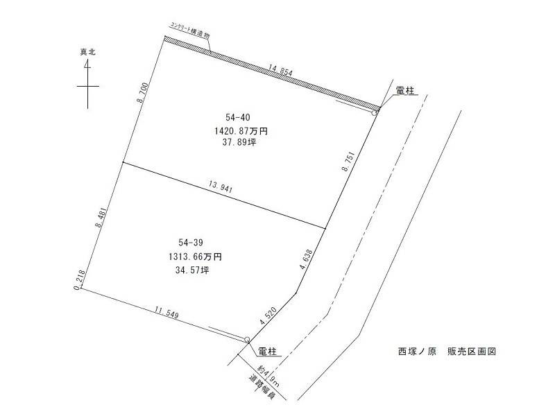 高知市西塚ノ原  の区画図