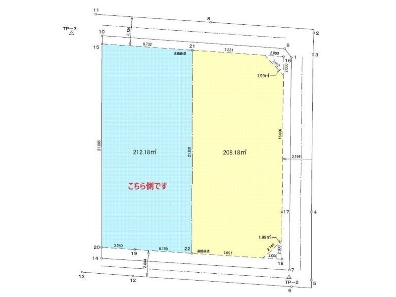 土佐市中島  の区画図