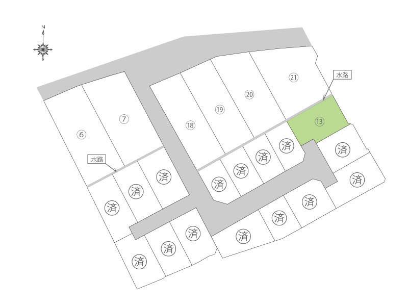 土佐市高岡町丙  の区画図