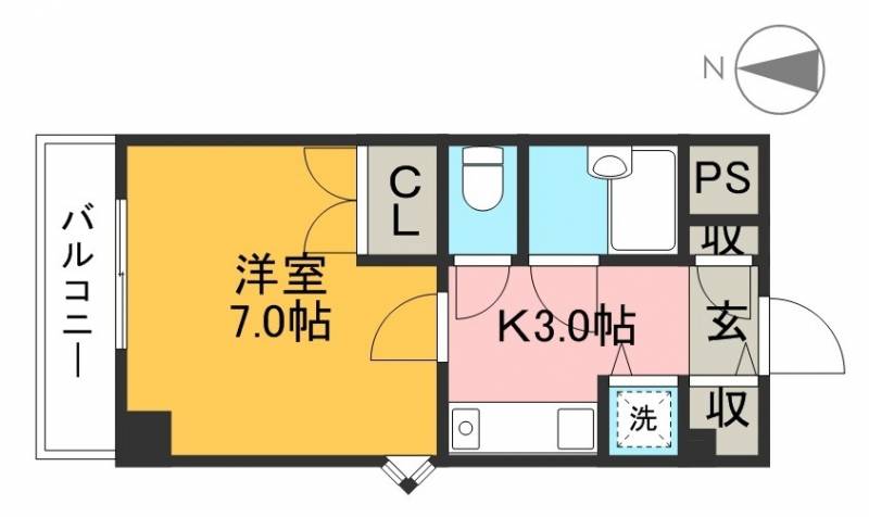  アルフャ上町 ２０３号の間取り画像