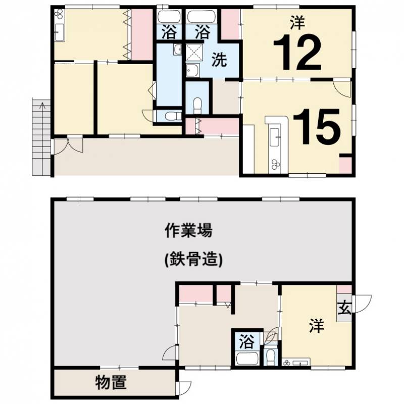 高知市七ツ淵 一戸建 の間取り画像