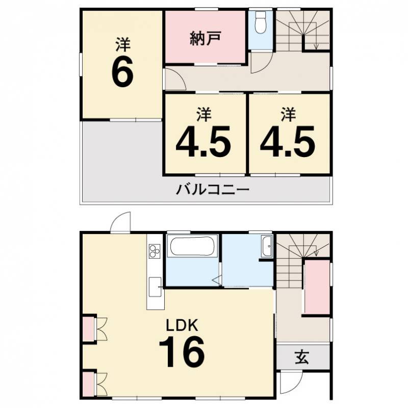 高知市竹島町 一戸建 の間取り画像