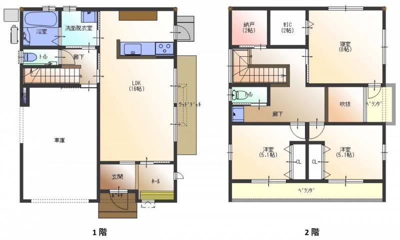 土佐市蓮池 一戸建 の間取り画像