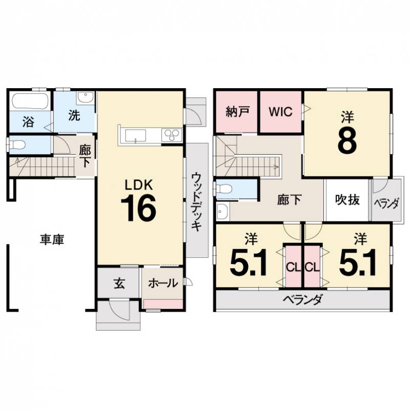 土佐市蓮池 一戸建 の間取り画像