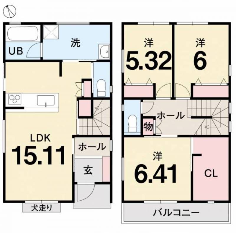 高知市百石町 一戸建 の間取り画像