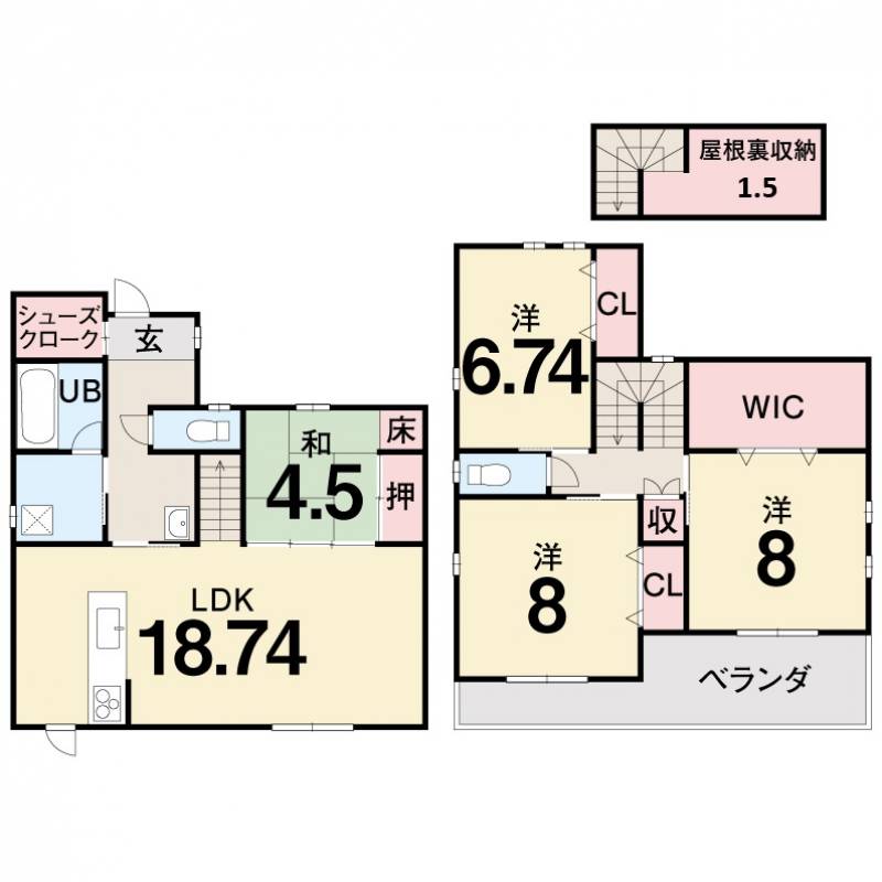 香南市野市町西野 一戸建 の間取り画像