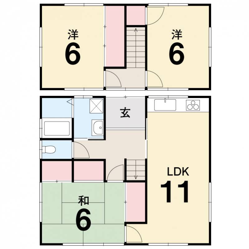 高知市瀬戸西町 一戸建 の間取り画像